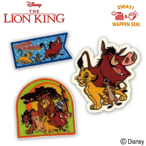 Qoo10] ディズニー ワッペン ライオンキング 大 アイロン