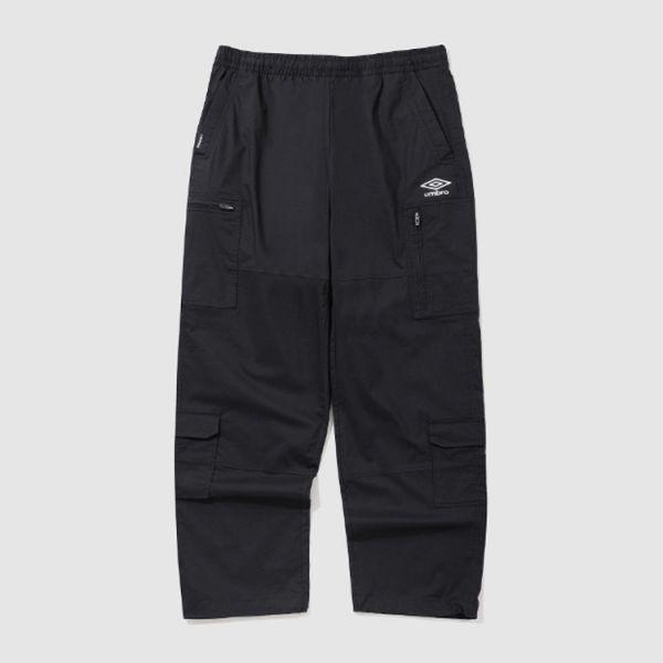 O カジュアル スパン カーゴ ストレート パンツ ブラック UQ123CPT25BLK 931410