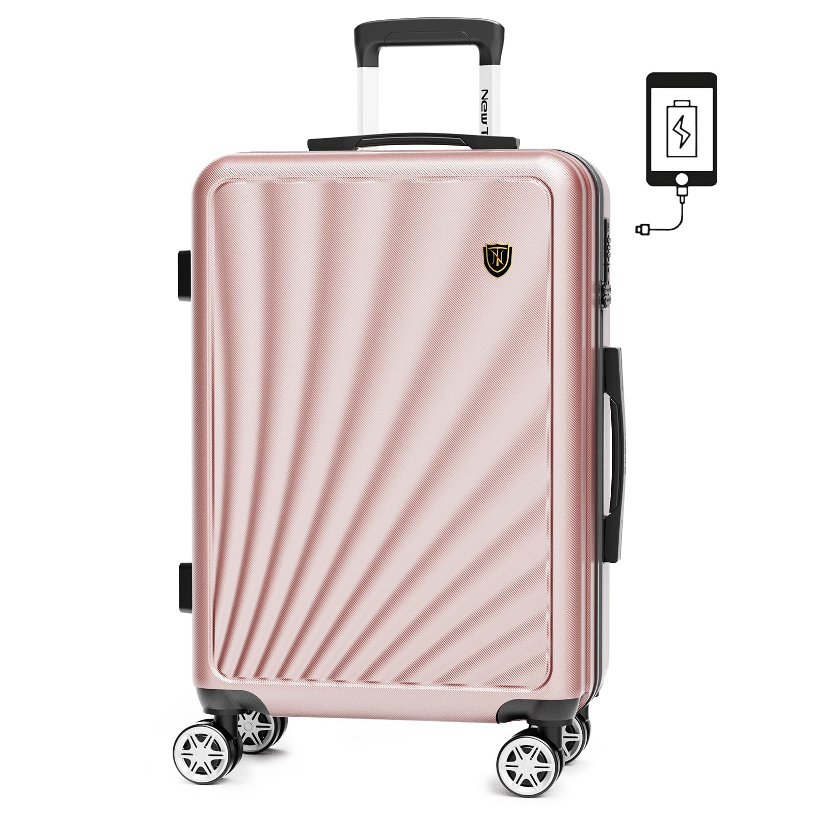 [New Trip] キャリーケース スーツケース 機内持ち込み ストッパー付き キャリーバッグ 大型 ｍサイズ ケース キャリー 軽量 大容量 4泊5日 luggage suitcase 7泊 1週