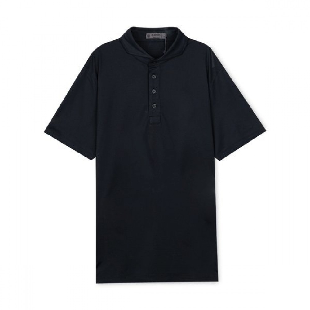 ジーフォア メンズ ロゴ刺繍 ブラックポロ G4MC0K300