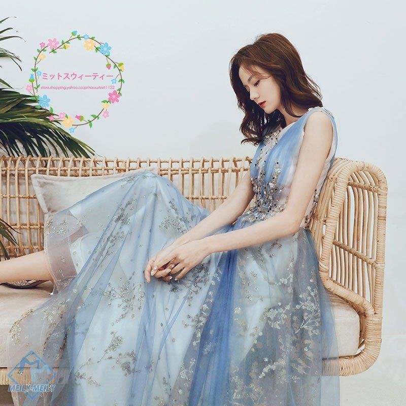 パーティードレス 結婚式 カラードレス ドレス ワンピース ロングドレス ウェディングドレス 二次会