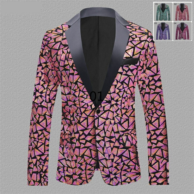 5色入荷　ラメ　キラキラ　メンズ　スーツ　ジャケット　タキシード　メンズ タキシード　演出服 華麗な王族服 王子様 復古風 コスプレ衣装　宮廷服　貴族服　コスチューム　舞台　撮影　司会 アウター メ