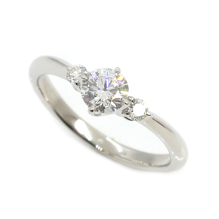 TASAKI タサキ Pt1000プラチナ ヴェーロ ソリティア リング指輪 ダイヤモンド0.41ct/0.08ct 11.5号 3.5g レディース 中古 美品