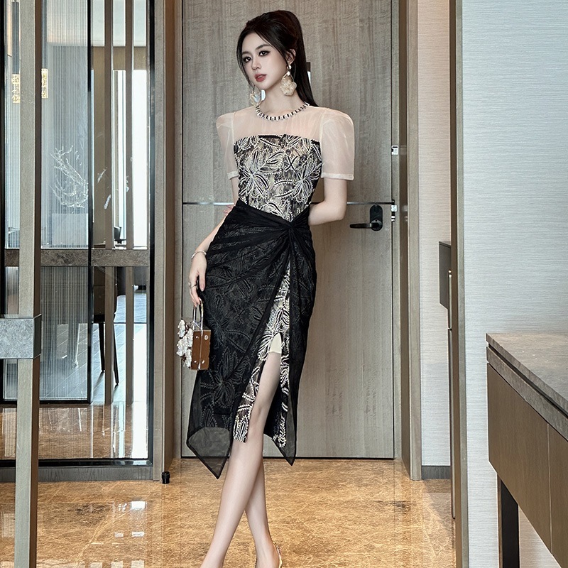 【JY.上品】パーティードレス 着痩せスリミング お呼ばれドレス ロングワンピース レディース スリットドレスキャバ 大人 同窓会 披露宴 卒業式 結婚式 演奏会ドレス ウェディング 二次会 メガ割 5,470円