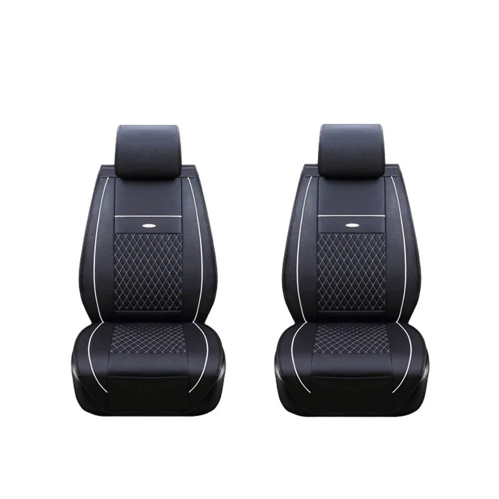 シートカバー 2枚 車 運転席 助手席 フロント座席 汎用 防水 レザー C シート カーシート クッション カバー 内装 カーマット 軽自動車 乗用車 フリーサイズ