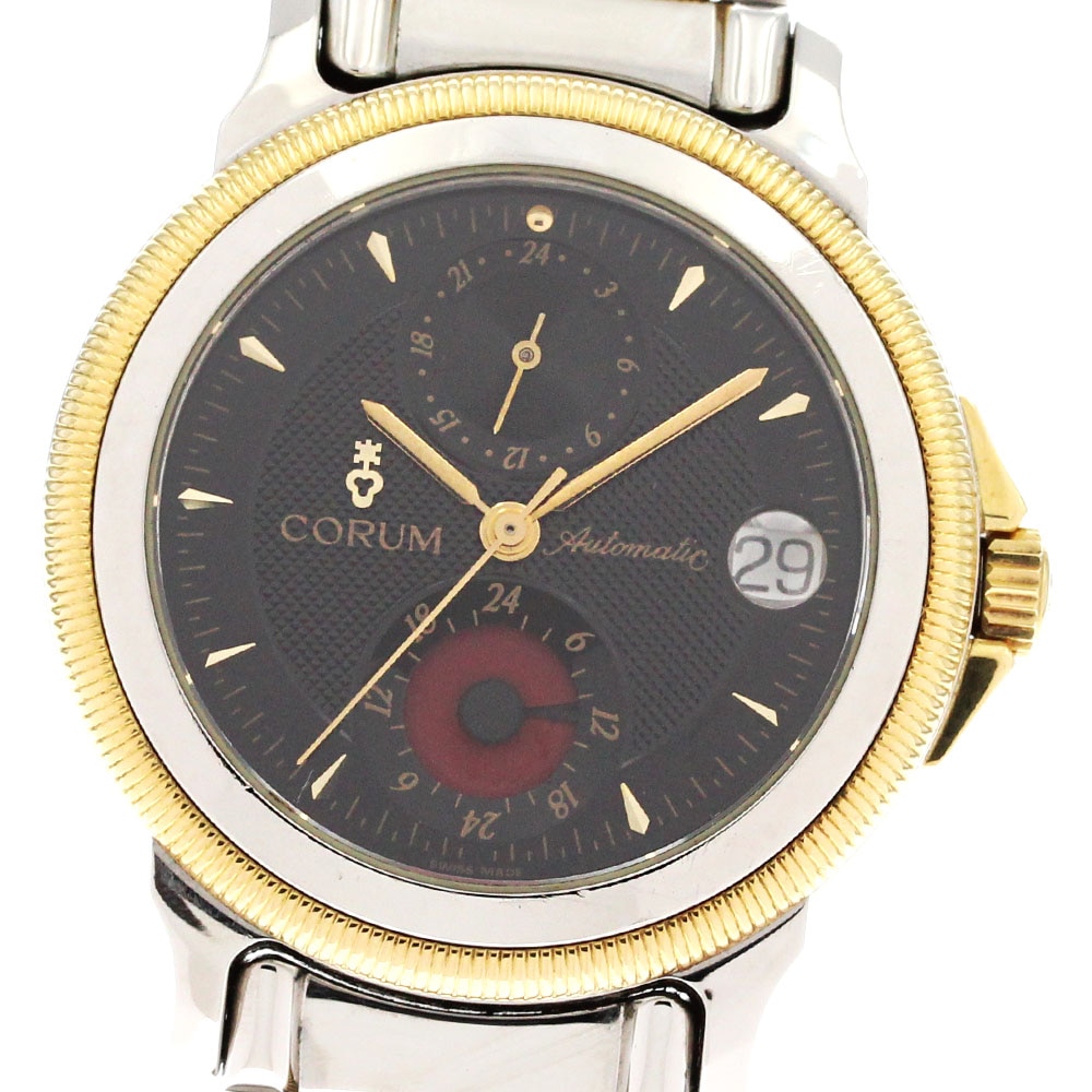 コルム CORUM 273.211.21 タン・メカニック パワーリザーブ K18YGベゼル 自動巻き メンズ _876177【中古】