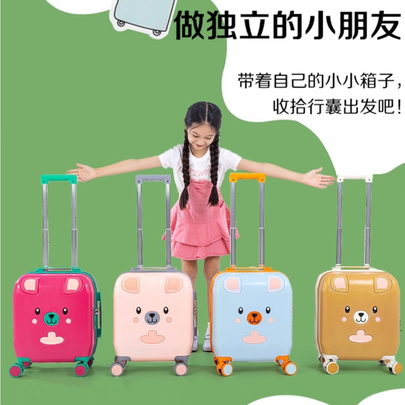 18インチ子供用スーツケース大容量ユニバーサルホイールスーツケースカップラック付き搭乗レバーケース 5,199円