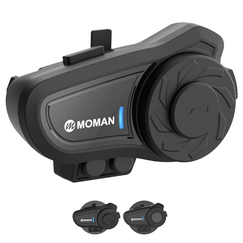 バイク用インカム, Moman H2 PRO(New ver.) 1台 1000m通信可能距離 2人同時通話 DSP