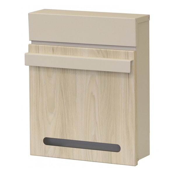 MOJYU WM-001 壁掛けポスト Lucca(ルッカ) グレージュ/ホワイト木目 メーカー直送