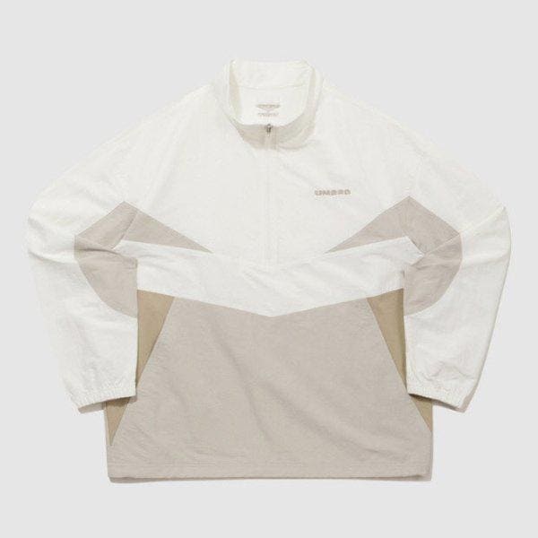 長袖Tシャツ KQF UQ221CWT49-SCW レイトチェックアウト リネン スタンドネック アノラック / スイートコーン