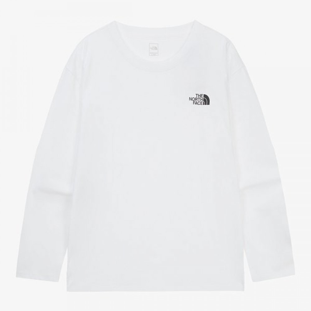 [ノースフェイス公式] NT7TR10B メンズブレンタロングスリーブ Tシャツ_ホワイト