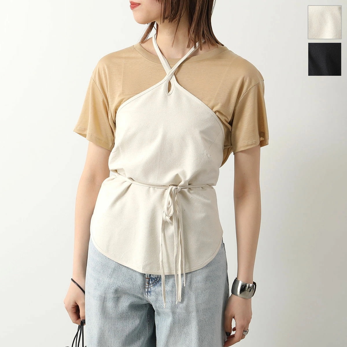 BASERANGE ベースレンジ ノースリーブ MAR TOP TOMA WS 000レディース シルク ホルターネック オープンバック キャミソール カラー2色