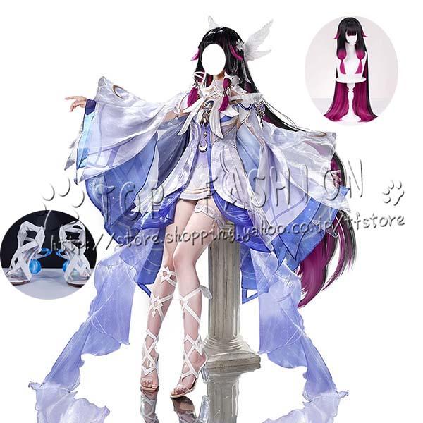 原神 げんしん 風 コロンビーナ Columbina ファデュイ　少女 コスプレ 衣装 ウィッグ 靴 変装 仮装 コスチューム アニメ cosplay