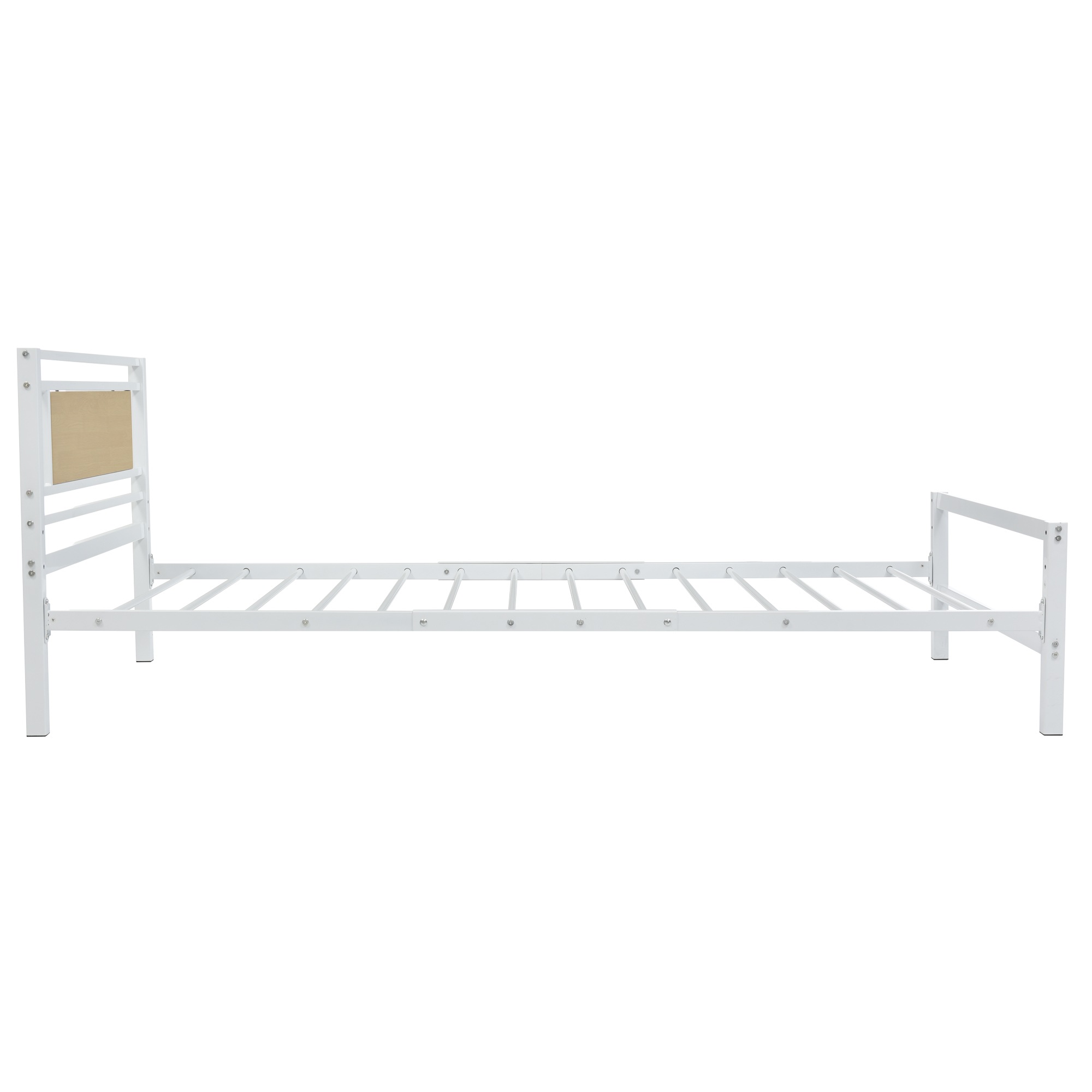 442【新作】【ホワイト】パイプベッド シングル ベッド 宮 三段階高さ調整可 スチール 耐震 ベッド北欧風 子供部屋454