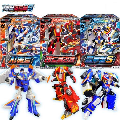 [Metal Cardbot S] メタルカードボット シエーロ / レッドブリッツ/ ブルーキャップS メタルカード フィギュア 自動車 変身 変身ロボット 韓国ロボット ロボット 韓国 アニメ