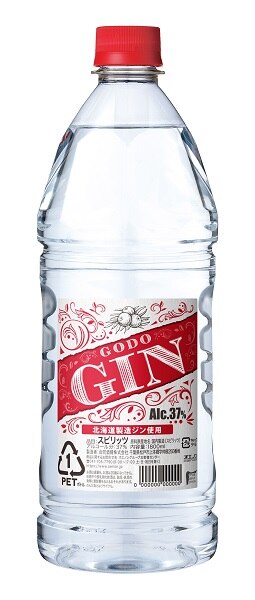 スピリッツ GODO GINゴ―ド― ジン 37度 1.8Lペット 1ケース6本入り 合同酒精