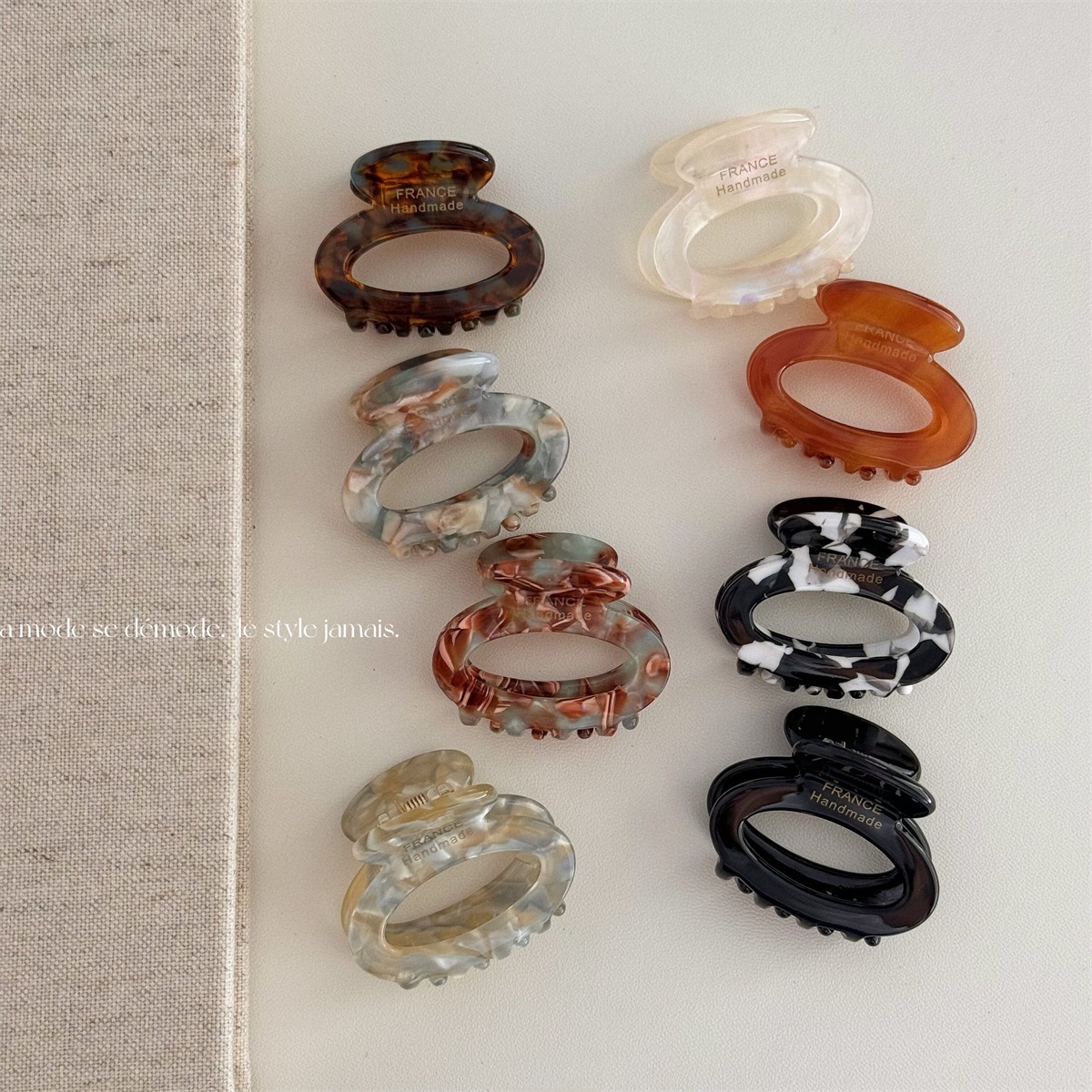 韓国風花柄レトロ中型小型ヘアグラバークリップハーフクリップエレガントな気質ヘアピンヘアピン