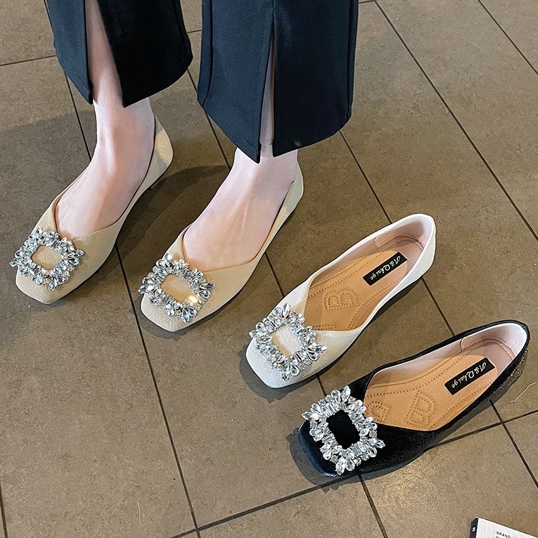 シューズ レディース パンプス 22.5cm 23cm 23.5cm 24cm 24.5cm 韓国 アイボリー ベージュ ブラック カラバリ 靴 クツ レディースシューズ ローヒール スクエアトゥ