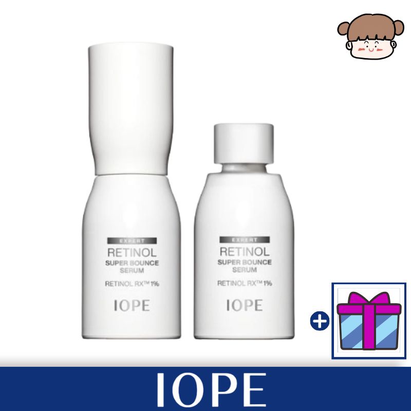 【リフィル付き／1月 Olive Young Pick 限定】IOPE レチノールスーパーバウンスセラム, 30ml＋25ml／レチノール美容液 レチノールセラム シワ改善 たるみケア ハリ美容液 弾