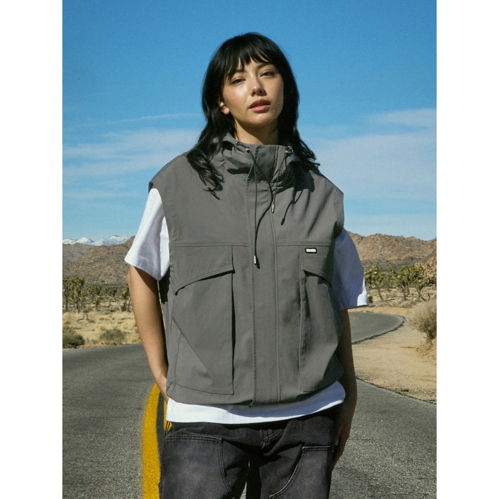 フルークフルークハイネックパーカージップアップウーベスト FVT204 4色 W