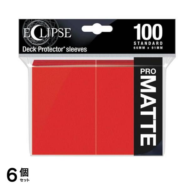 ウルトラプロ エクリプス・マット非光沢スリーブ スタンダード アップルレッド 100枚入 6個セット
