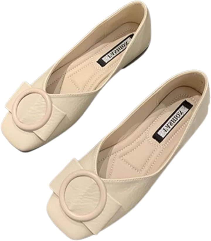 フラットシューズ バレエシューズ パンプス レディース 歩きやすい 折りたたみ 柔らかい 快適 オフィスワークシューズ 携帯 ローヒール ローファー 靴( ホワイト, 24.0 cm)