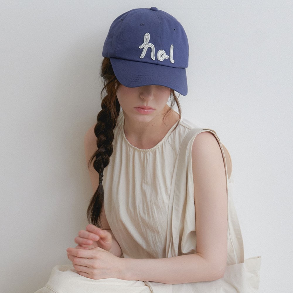 ハレンステッチロゴレタリングボールキャップ (C082_BLUE)