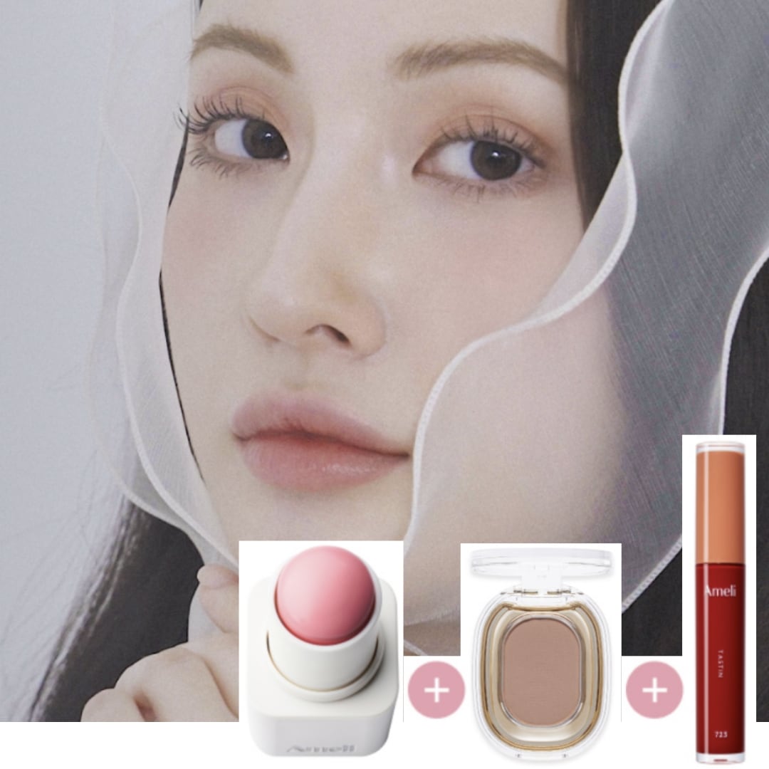 [NEW] 豆乳いちごメイクセット(851MISTY PINK+222COCOA BEIGE+723TASTIN)