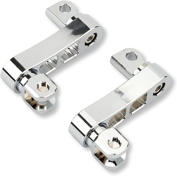 ハーレー ステップ エクステンション バイク パーツ アルミ 位置調整 CNC リア XL833 XL1200 スポーツスター ダイナ ソフテイル 汎用( 左右セット(シルバー)) 6,080円