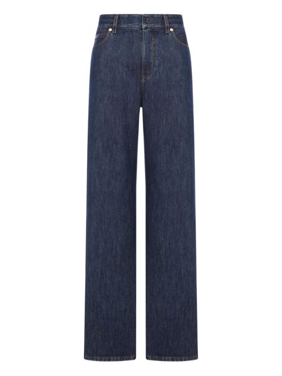FENDI Women Denim Pants FLP882 AW82 F1UKI BLUEBERRY