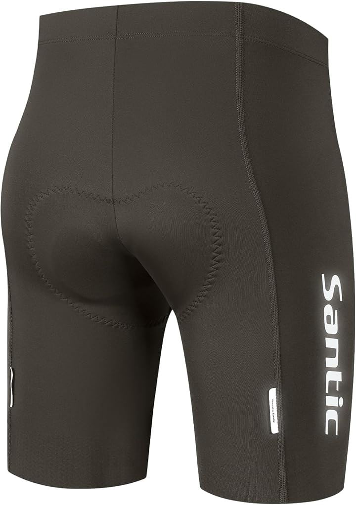 メンズサイクルパンツ ロードバイク用 パッド付 サイクリングショーツ 快適 春夏(ブラウン, XL)