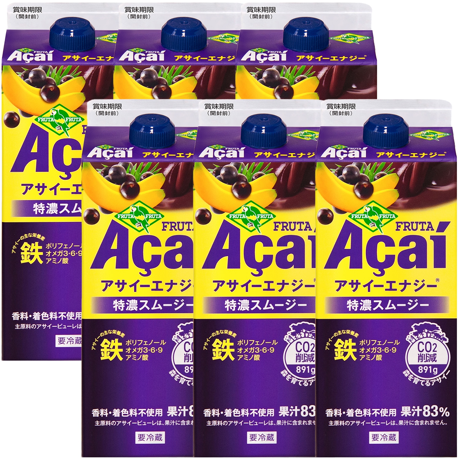 フルッタアサイー エナジー 720gｘ6本