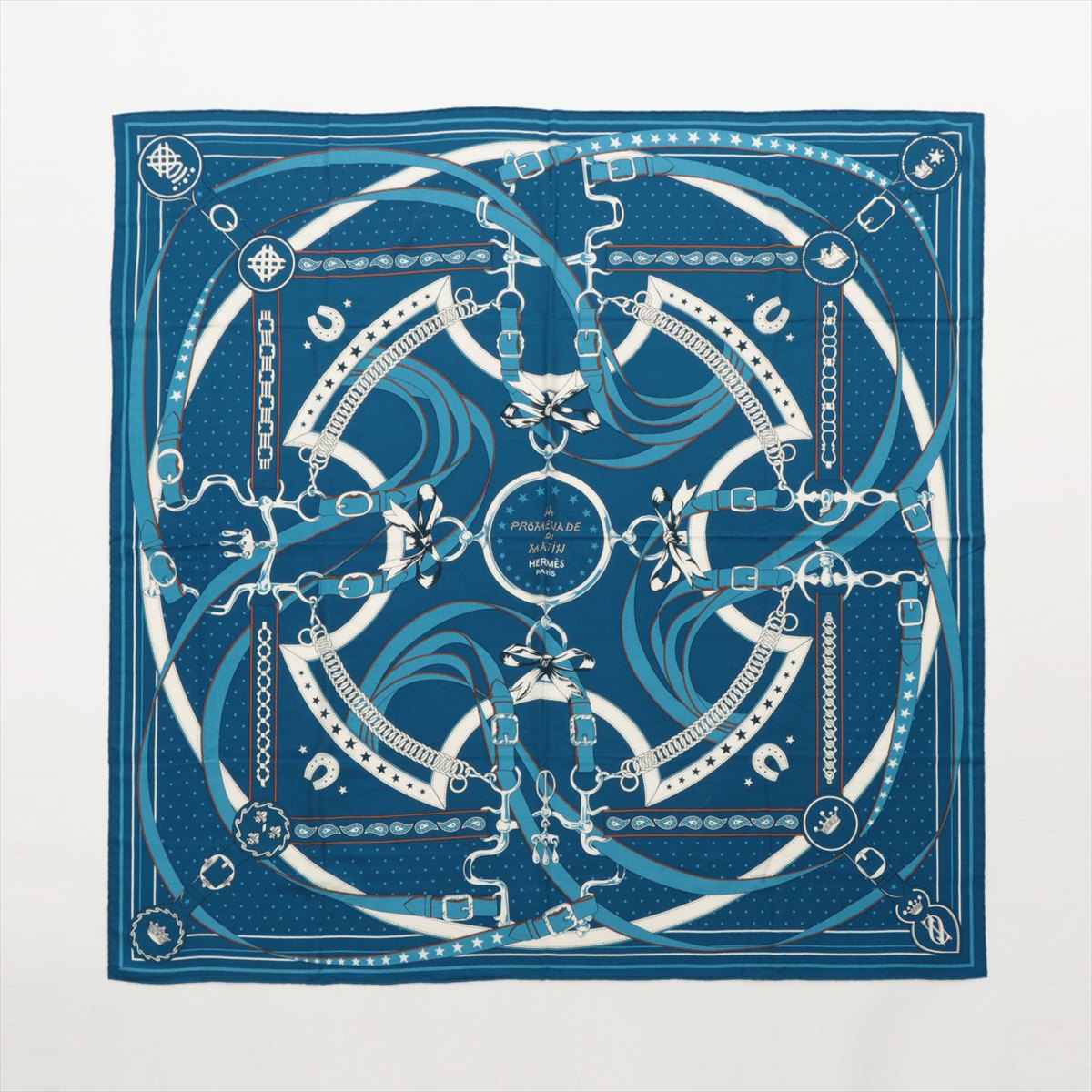 新品同様 タグ付 カレ ジェアン 140 La Promenade du Matin 朝の散歩 カシミヤ シルク カシシル スカーフ シルク100％ Cマーク 絹 ストール 春 夏 秋 冬 アニマル