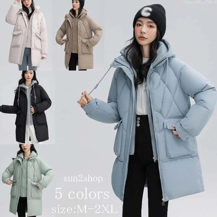 中綿コート 女性用 厚手 レディース ロングジャケット 韓国風 ダウンコート アウター 上品 フード付き コート あったか 防寒着 ダウンジャケット シンプル 中綿ジャケット 着痩せ 体型カバー ロン