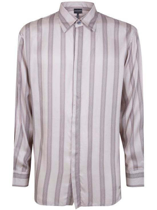 EMPORIO ARMANI Men Long Tops EM005762 AF13285 F6216 BEIGE STRIPES LINEN