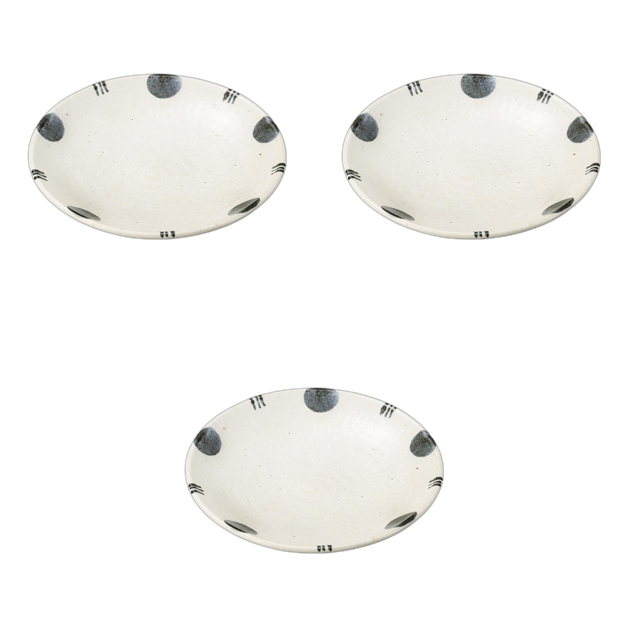 3個セット 紺実十草丸8.0皿 [ 24.5×3.3cm ] 大皿陶磁器 セトモノホンポ(Setomonohonpo)