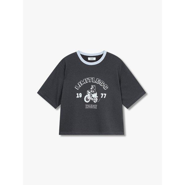 [再入荷] TOMBEAR アートワーク リンガー 半袖 Tシャツ_ダークグレー 9176222996