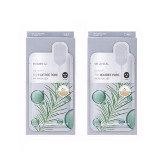 【倉庫直送】MEDIHEAL (メディヒール) THE ティーツリー ポア APマスク JEX 3枚入 x 2個 x 2個セット