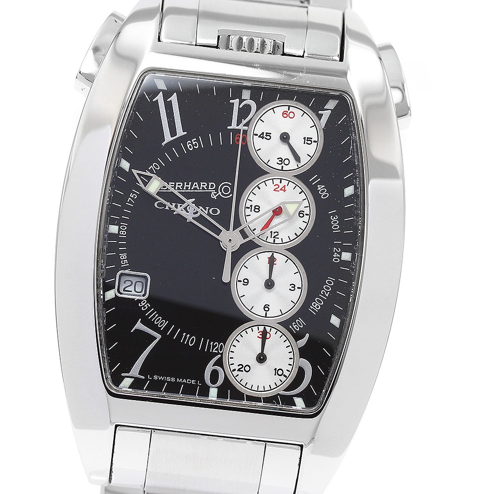 エベラール EBERHARD 31047 クロノ4 テメラリオ スモールセコンド クロノグラフ 自動巻き メンズ 良品 箱・保証書付き_902910【中古】
