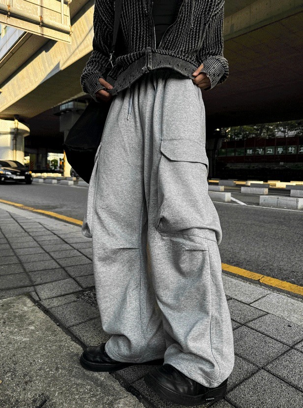 [COSYHARU公式]Cargo Pocket Wide Sweat Pants
