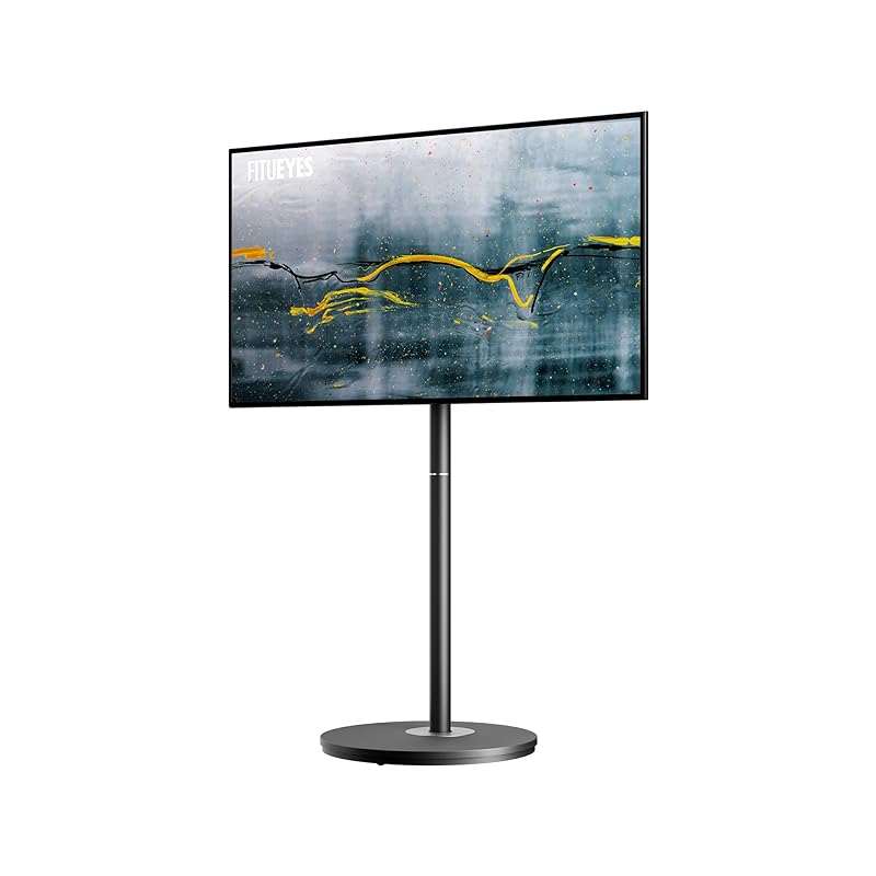 FITUEYES DESIGN テレビスタンド キャスター付き 3265Vインチ対応 リビングルーム 自立式 移動式 シンプル スマート スリム ブラック