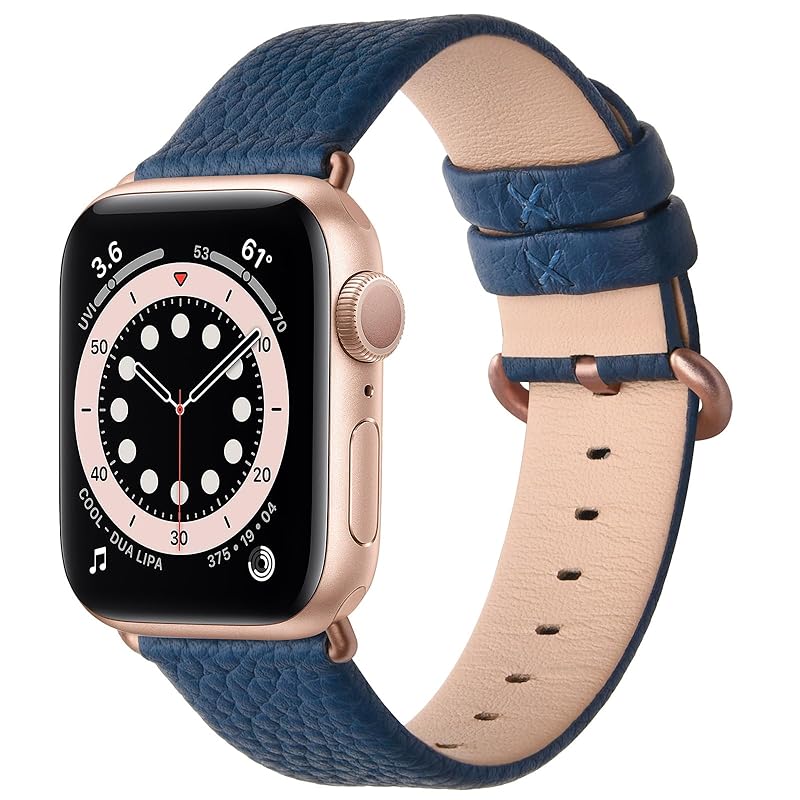 Fullmosa Litchi アップルウォッチ バンド レザー apple watch ベルト iwatch バンド 革 appleウォッチ 皮ベルト45mm 44mm 42mm 41mm 38mm