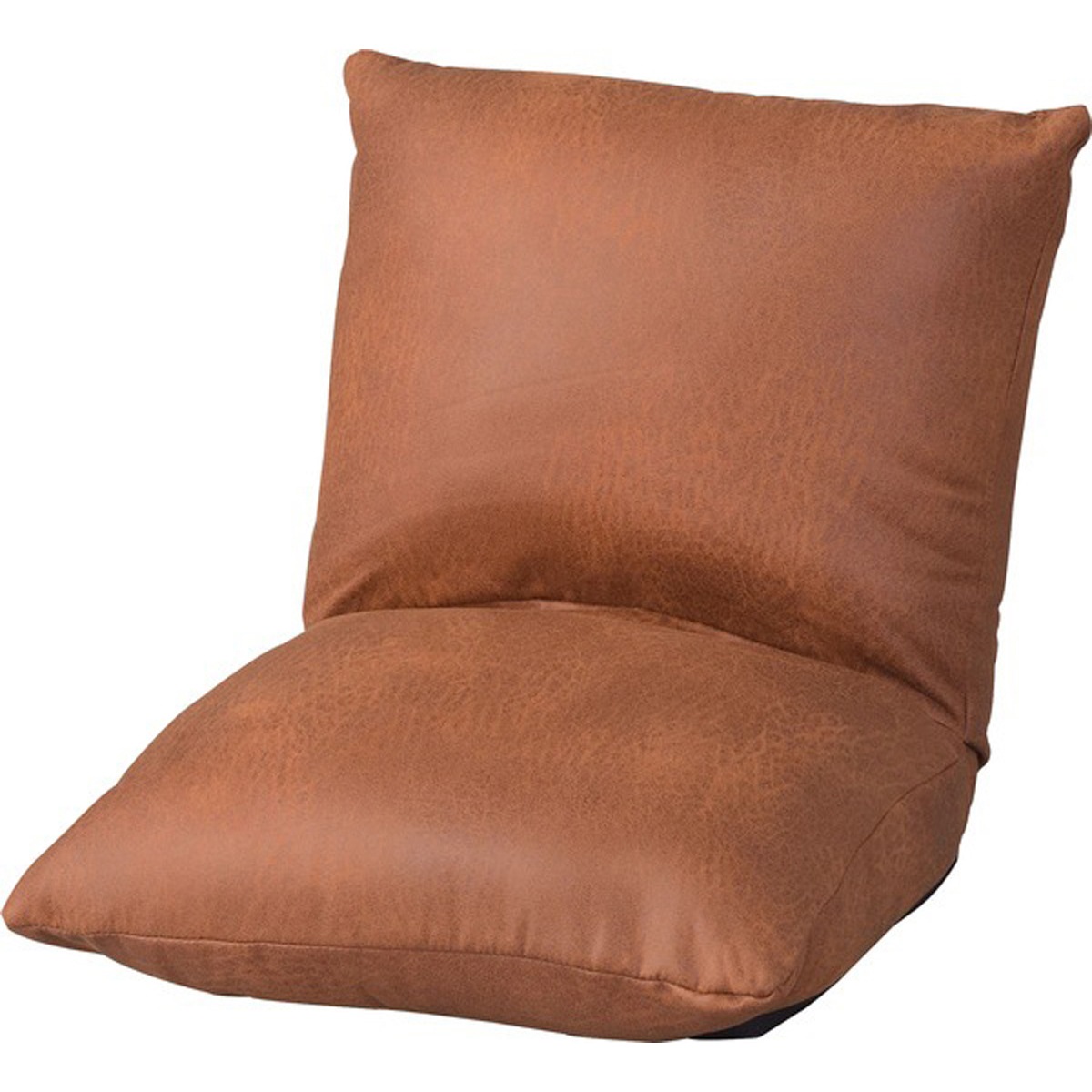 リクライナー RKC-827CA 座椅子 フロアチェアー おしゃれ 一人掛け 折りたたみ レザー調 いす イス キャメル かわいい 無地