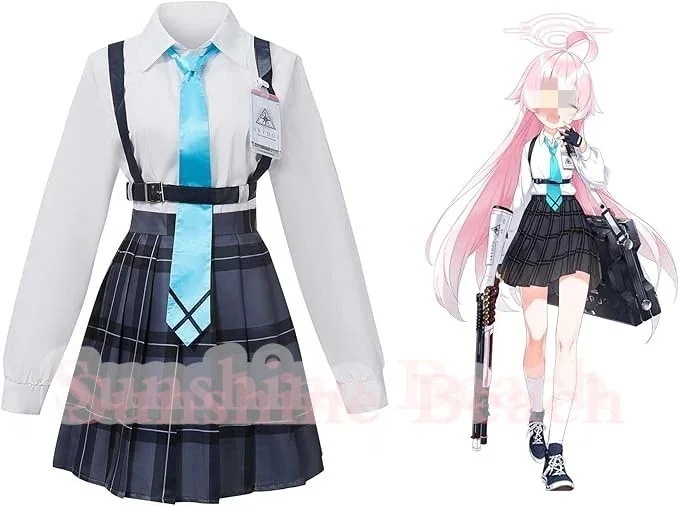 ブルアカ コスプレ衣装 小鳥遊ホシノ 制服コスプレ ハロウィーン仮装 7点/8点セット ブルーアーカイブ コスプレ 女子高生 ブルアカ コスプレ ホシノ jk制服 文化祭 学園祭