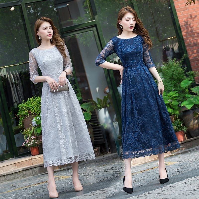 【1つ買うと10つ無料】女性のためのガウン2025バンケットスリムロングパーティードレスドレス