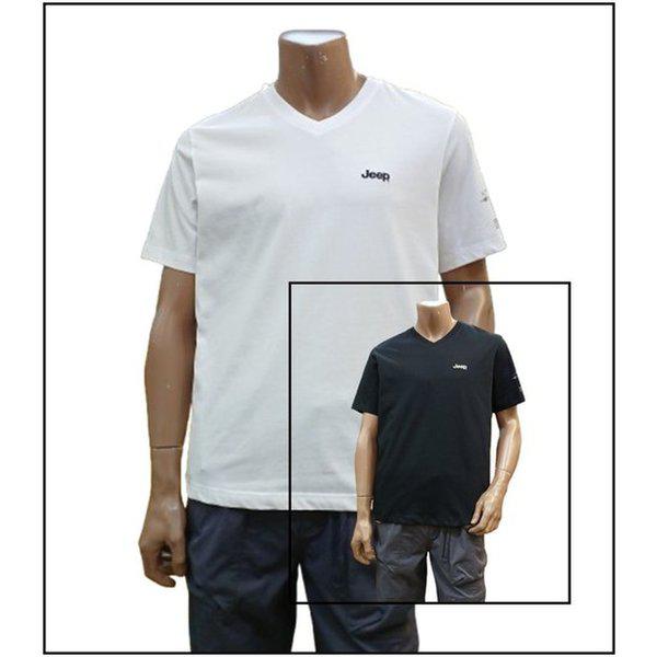 （共用）袖コンパス刺繍Vネック半袖Tシャツ JR2TSU402_BP_BP
