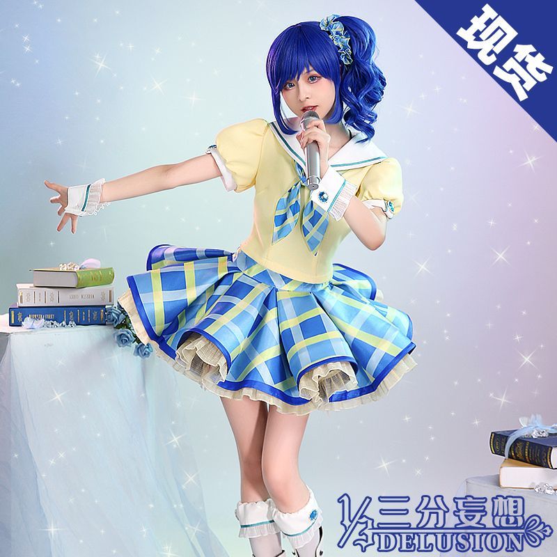 三分妄想アイドル活動cos服霧矢葵コスプレ女装c服女性アニメ衣装セット