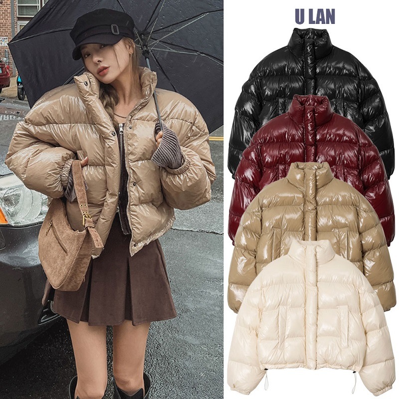 U LAN Flow coated glossy padding ダウンジャケット 韓国人気