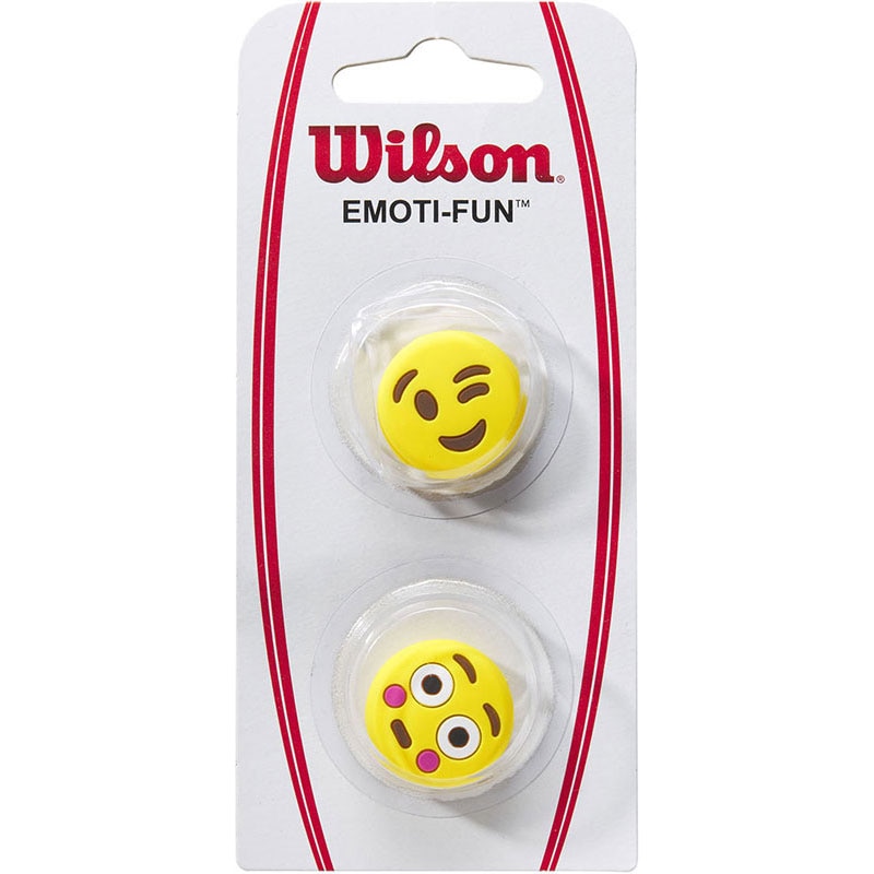 【ロット販売：入り数12】 Wilson(ウイルソン) WINKING/EYES WIDE OPEN DAMPENER Ye/BLACK テニス グッズ その他 (wr84054010)