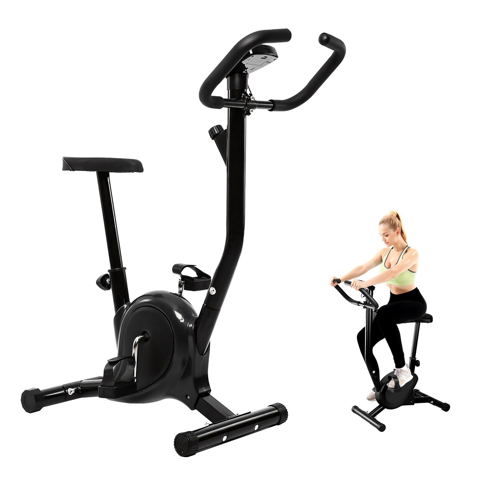 フィットネスバイク エアロバイク 家庭用 スピンバイク 静音 トレーニング ダイエット器具 サドル・ハンドル調節可能 エクササイズマシン 電子ディスプレイ付き